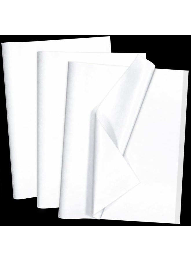 HomeoPet 100 Sheets White Tissue Paper Artdly 14 x 20 Inches Recyclable White Wrapping Paper Bulk for Weddings Birthday DIY Project Festival Wrapping Crafts Decor - Image 1