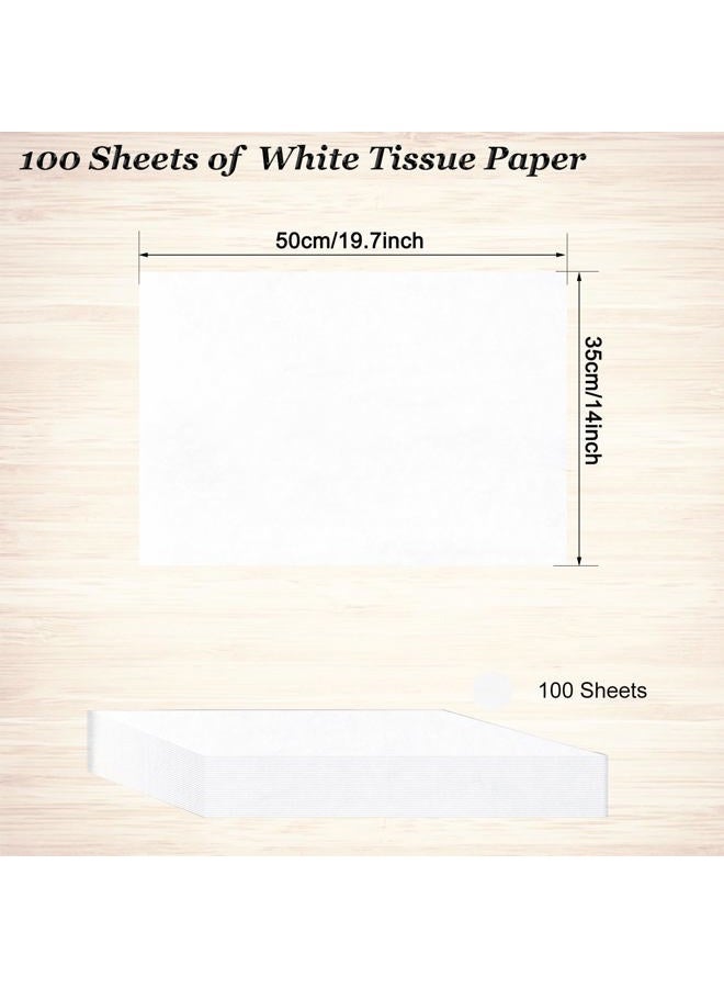 HomeoPet 100 Sheets White Tissue Paper Artdly 14 x 20 Inches Recyclable White Wrapping Paper Bulk for Weddings Birthday DIY Project Festival Wrapping Crafts Decor - Image 4