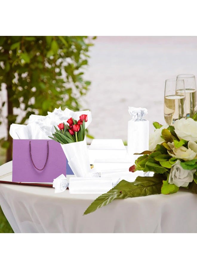 HomeoPet 100 Sheets White Tissue Paper Artdly 14 x 20 Inches Recyclable White Wrapping Paper Bulk for Weddings Birthday DIY Project Festival Wrapping Crafts Decor - Image 2