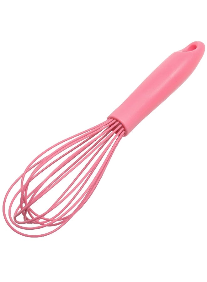 Chef Craft Premium Silicone Stain Resistant Wire Whisk Pink 10.5inch 13772 - Image 1
