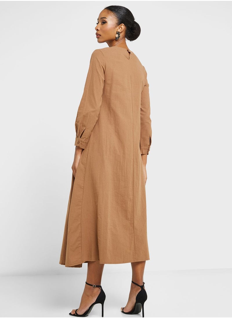 Khizana - Contrast Tape Dress - Image 1