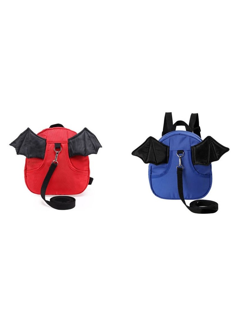 NIBEMINENT 2 in 1 Baby Toddler Harness with Leashes Children Belt Strap Hold Kids Close While Walking Safe Light Design Little Bat  - Image 2