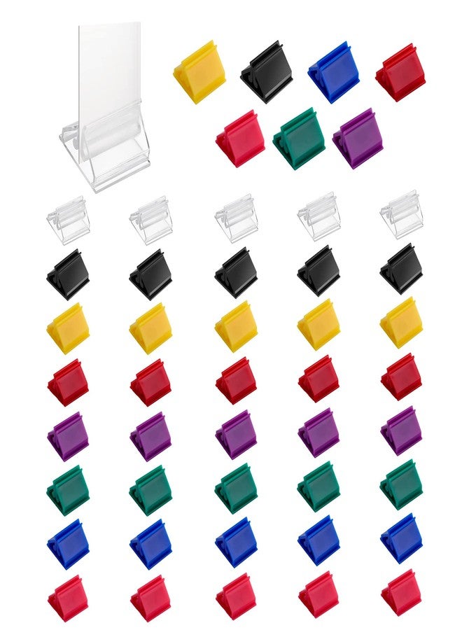 Aster 48 PCS Plastic Game Card Stands Multi-Color Game Card Holder Playing Card Holders Board Game Pieces Stands for Board Game Markers Party Favor - Image 1