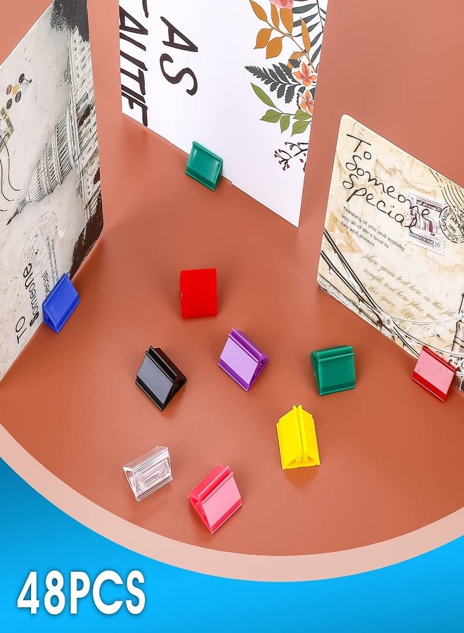 Aster 48 PCS Plastic Game Card Stands Multi-Color Game Card Holder Playing Card Holders Board Game Pieces Stands for Board Game Markers Party Favor - Image 5