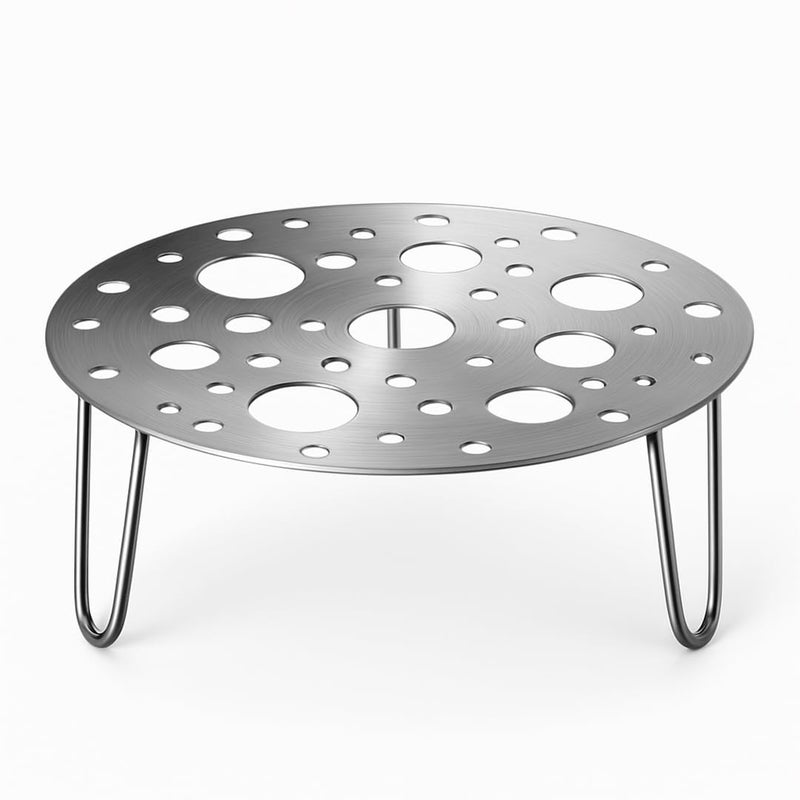 Kruvad Kruvad 2 Pcs Stainless Steel Egg Steamer Rack - 7-Hole Heatproof Stackable Stand for Boiling & Steaming - Trivet Insert for Pressure Cooker, Instant Pot, Pans Multipurpose Kitchen Steamer Stand - Image 1