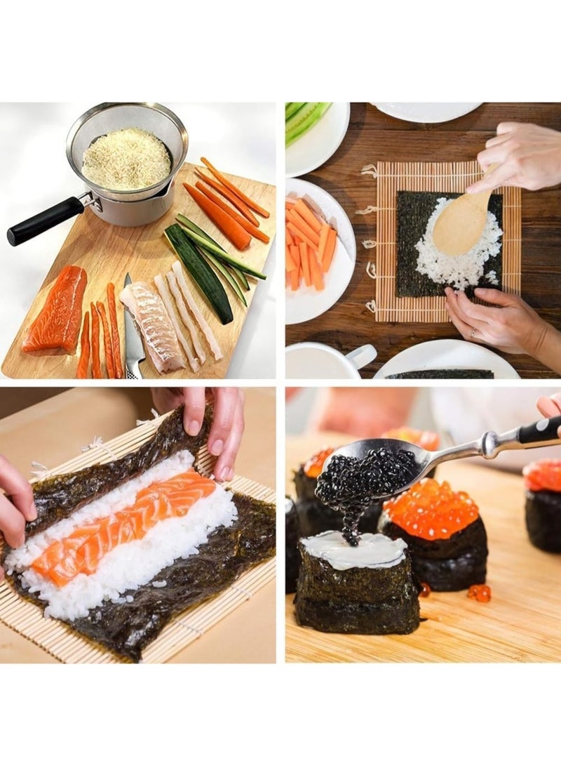 LIMOS 9-Piece Sushi Making Kit – DIY Bamboo Sushi Roller Set with 2 Mats, Rice Spreader, Spoon & 5 Pairs Chopsticks – Complete Sushi Kit for Beginners, Home Cooking, Gifts & Japanese Cuisine Lovers - Image 4