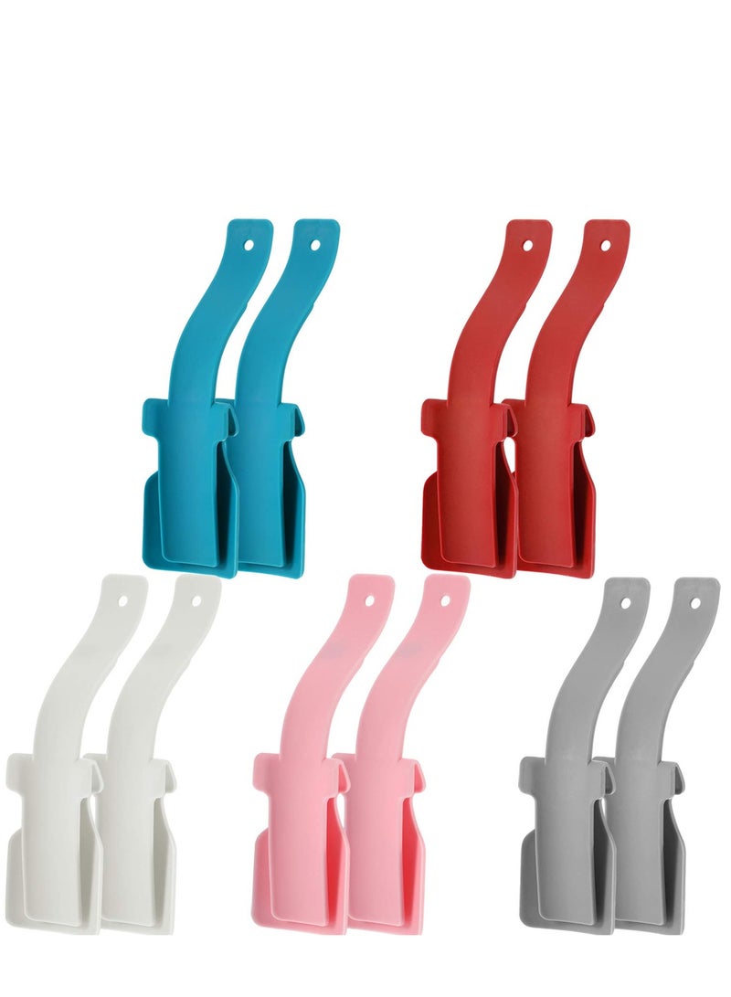 Excefore 10 Pieces Lazy Shoe Helper Shoe Lifting Helper Shoe Portable Handled Shoe Horn for Most Shoes - Image 1