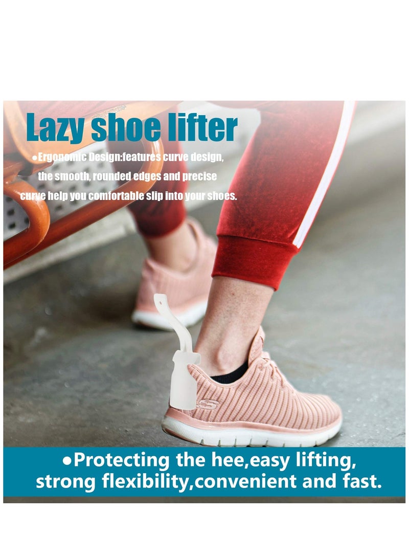 Excefore 10 Pieces Lazy Shoe Helper Shoe Lifting Helper Shoe Portable Handled Shoe Horn for Most Shoes - Image 4