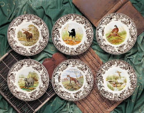 Spode Woodland Majestic Moose Dinner Plate – 10.5 Inch Wildlife Design in Fine Earthenware, Rustic Hunting Collection – Microwave, Dishwasher & Warm Oven Safe, Made in England - Image 3
