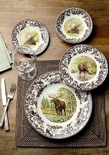 Spode Woodland Majestic Moose Dinner Plate – 10.5 Inch Wildlife Design in Fine Earthenware, Rustic Hunting Collection – Microwave, Dishwasher & Warm Oven Safe, Made in England - Image 2