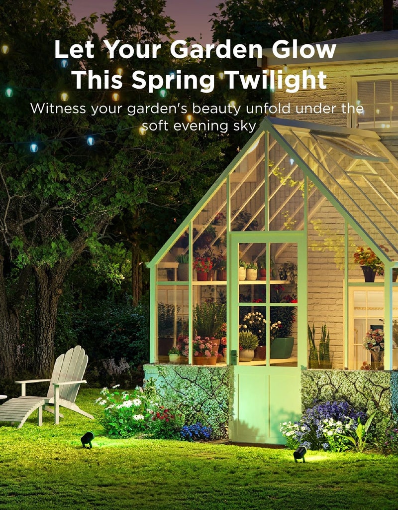 Govee Outdoor Spot Lights 2, IP67 Waterproof Spotlights, Landscape Lights Work with Matter, Alexa, and Google Assistant, RGBWIC Color Changing Light for Outdoor Decor, Patio Decorations, 4 Pack - Image 2