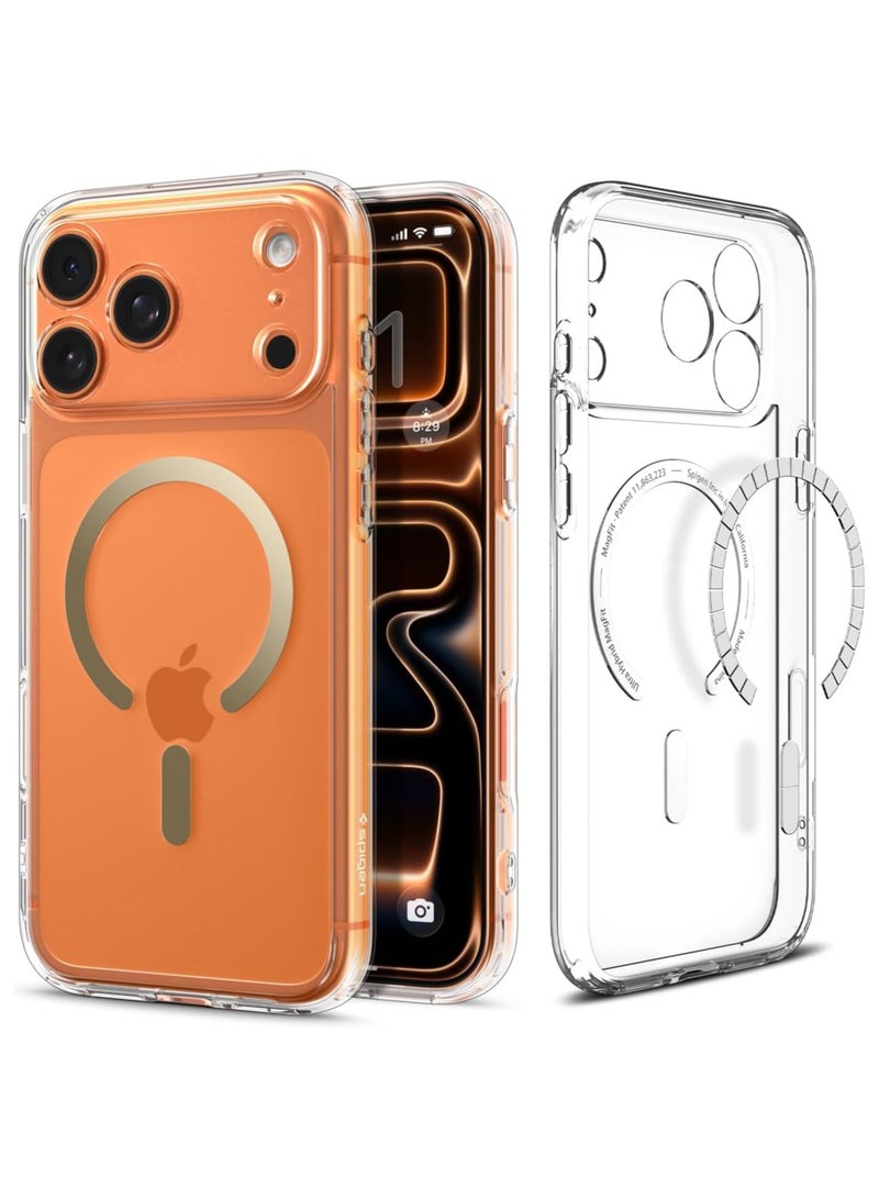 Spigen Ultra Hybrid MagFit iPhone 17 Pro Max Case Cover with MagSafe (2025) - Clear Gold - Image 1