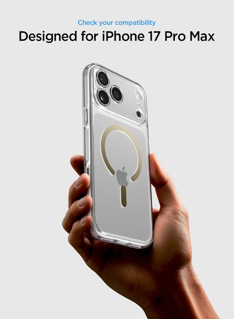 Spigen Ultra Hybrid MagFit iPhone 17 Pro Max Case Cover with MagSafe (2025) - Clear Gold - Image 2