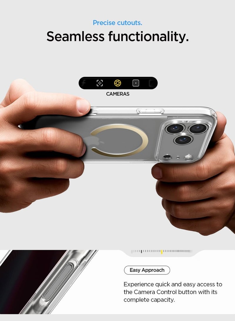 Spigen Ultra Hybrid MagFit iPhone 17 Pro Max Case Cover with MagSafe (2025) - Clear Gold - Image 5