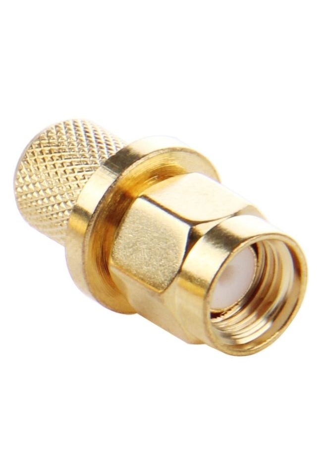 BURAQ 10 PCS LMR300 5D-FB Gold Plated RP-SMA Male Plug Pin Crimp RF Connector Adapter  - Image 3