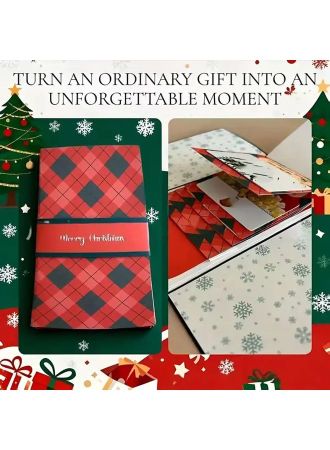 Handmade Waterfall Christmas Gift Card Album With 2pcs Surprise Cards And Envelopes For Holiday Gifts - Image 4