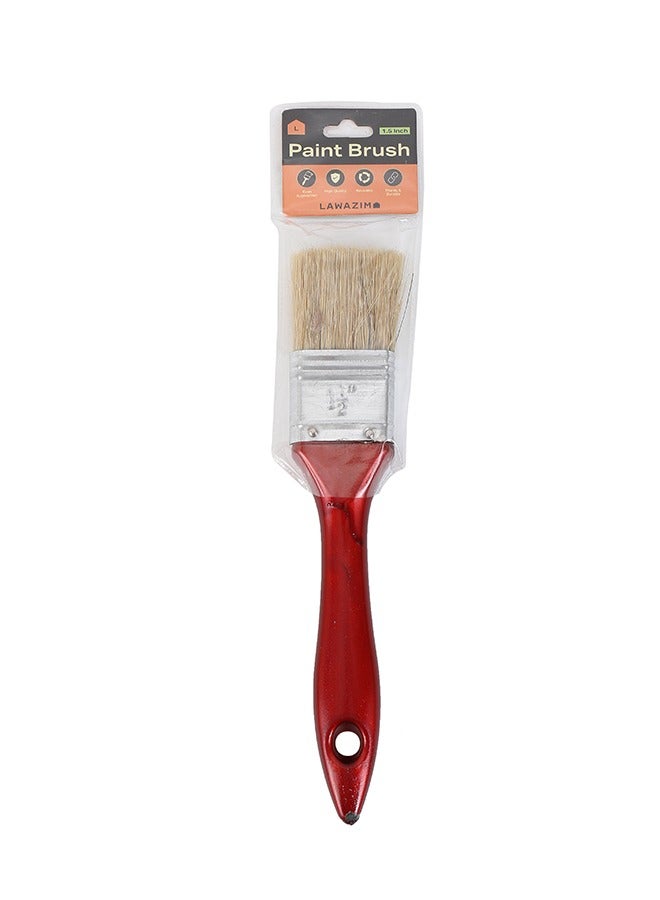 LAWAZIM Paint Brush-1.5inch- No Streaks Flat Trim Brush with Ergonomic Handle for High Precision Control -for DIY Professional Interior Exterior Home Improvement for Latex and Oil Paints & Wood Stains - Image 5