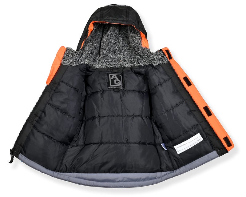 Arctic Quest Boys' Bib Snow Pants and Ski Jacket Water-Resistant Snowsuit For Kids Winter Hooded Jacket, Slate, 4 - Image 4