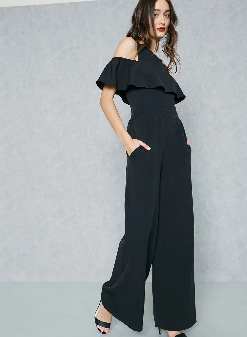 Ginger Ruffle Cold Shoulder Jumpsuit
