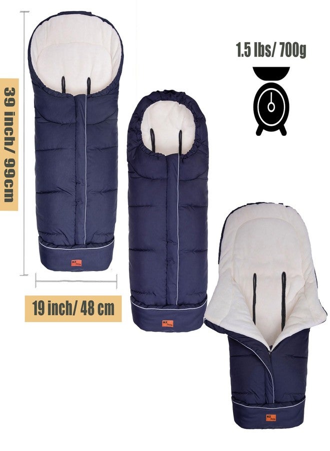 KZ Dotnz Stroller Footmuff, Winter Warm Waterproof Stroller Bunting Bag Fit All Stroller, with Non Skid Adjustable Fixing Cords and Adjust Hood, Stroller Cover for Winter/Stroller Accessory - Image 2