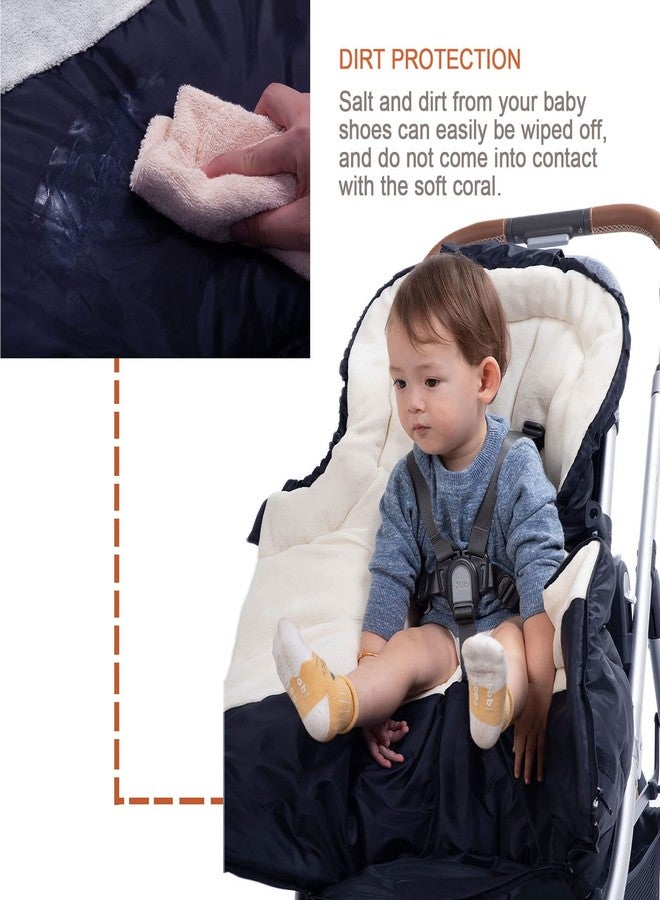 KZ Dotnz Stroller Footmuff, Winter Warm Waterproof Stroller Bunting Bag Fit All Stroller, with Non Skid Adjustable Fixing Cords and Adjust Hood, Stroller Cover for Winter/Stroller Accessory - Image 4