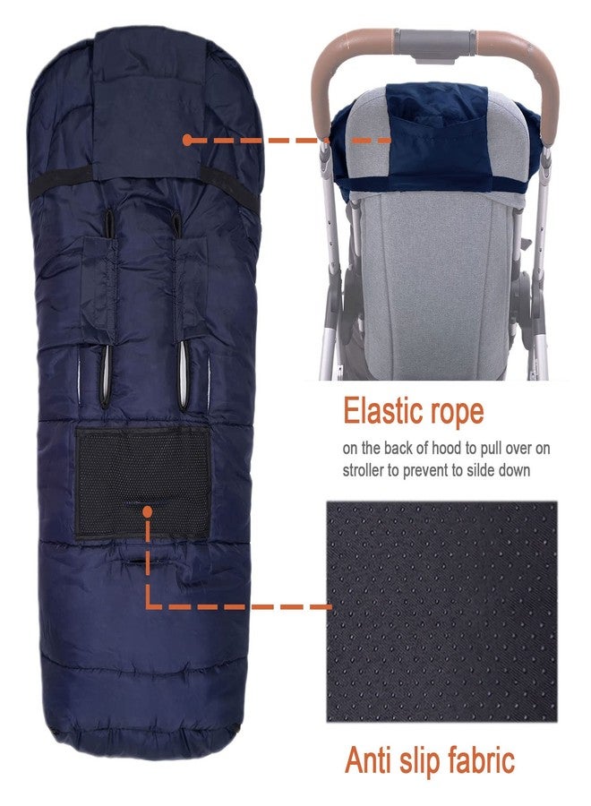 KZ Dotnz Stroller Footmuff, Winter Warm Waterproof Stroller Bunting Bag Fit All Stroller, with Non Skid Adjustable Fixing Cords and Adjust Hood, Stroller Cover for Winter/Stroller Accessory - Image 5