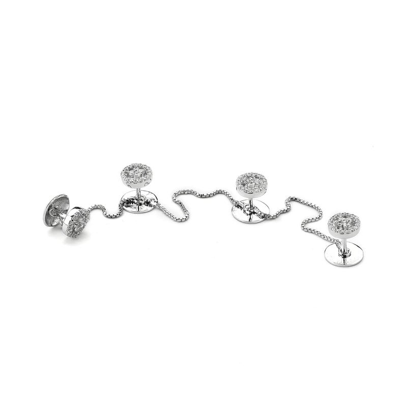 DHRUVS COLLECTION Pure Silver BIS Hallmarked Oxidized Flower Design Buttons for Kurtis and Kurta for Men Women