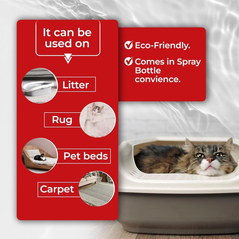 Simple Solution Cat Litter Tray Deodoriser, 500 ml - Powerful Odour Neutralising Spray - Image 3