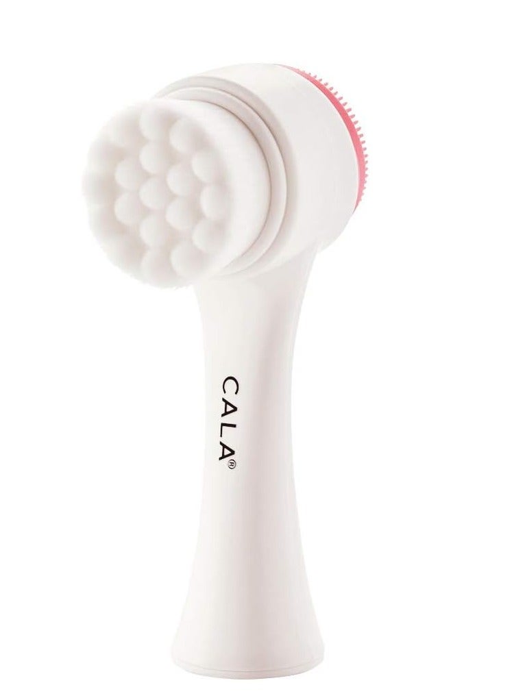 Cala Dual-action pink facial cleansing brush - Image 1