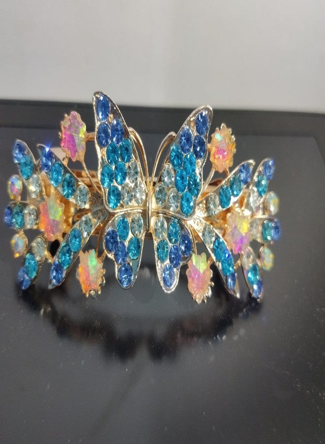 KARDIFF 3PC Hair Clips for Women Floral Rhinestone Center Clips for Hair for Women Stylish Spring Hair Barrette Back Clips for Hair Mother's Day Gift 3PC - Image 4