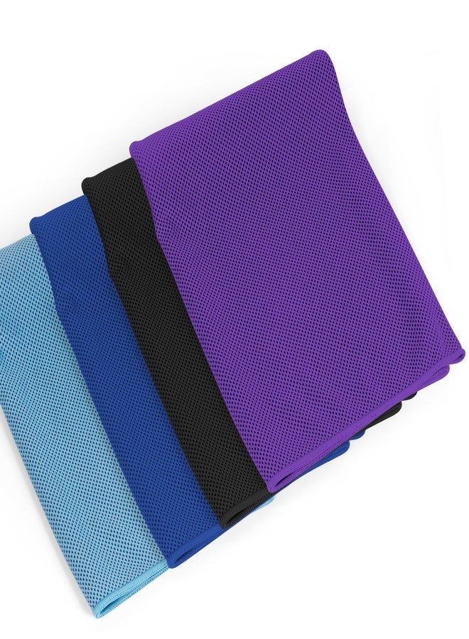 NUOYEE 4 Pack Cooling Towels Wrap for Neck Face,Ice Cold Towel Rags Quick Dry for Gym Fitness Yoga Tennis Cycling Running Hiking Workout Sweat(Multicolor-02) - Image 1