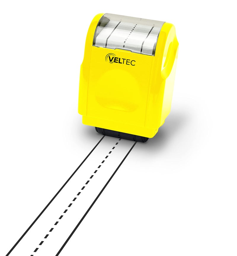 Veltec Dashed Handwriting Lines Practice Roller Stamp for Kids Parents and Teachers Yellow