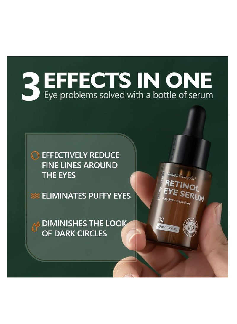 Vibrant Glamour Anti Aging Retinol Eye Cream and Eye Serum Combo Face Cream Collagen Anti Aging Collagen Firming Serum Anti wrinkle Cream Skin Tightening Lifting Hydrating  - Image 5
