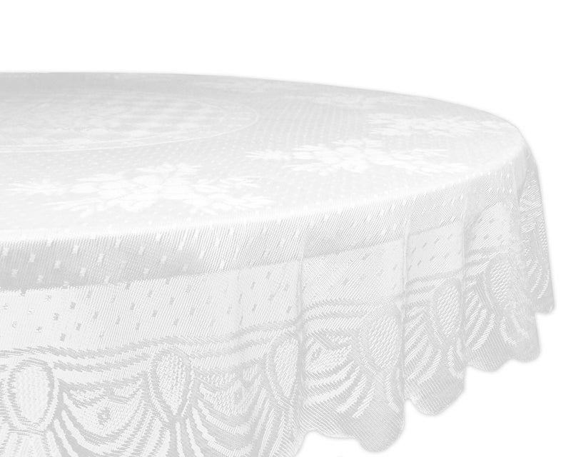 DII Home Essentials 100 Polyester Machine Washable Shabby Chic Vintage Tablecloth or Overlay 63 Round Floral Lace