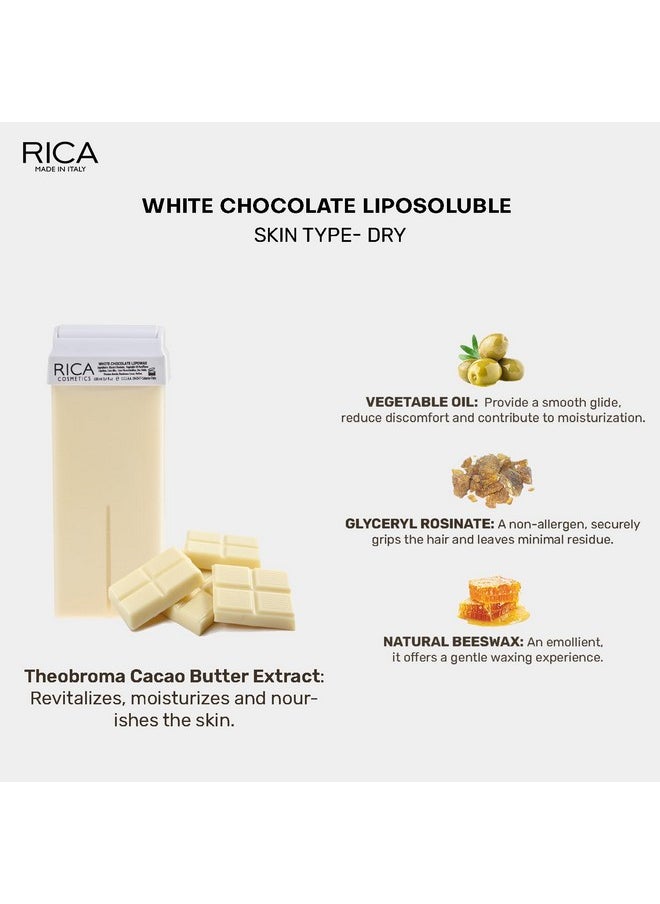 Rica Rica White Chocolate Liposoluble Soft Wax Refill Roll-on Cartridge for Full Body Waxing Hair Removal Cream for women (100ml)  - Image 2