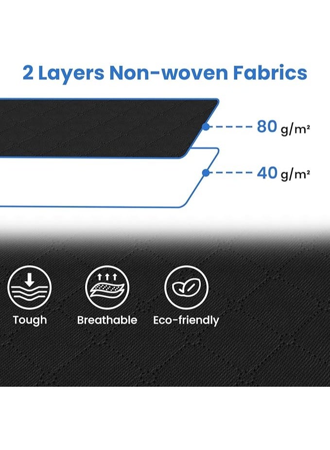 DUNISO 4 Pcs Large Storage Bags，Clothes Organizer with Handles and Zippers，Heavy-Duty Foldable Organizers with Visualization Window，Breathable and Moisture-proof，for Storing Duvet Covers, Blankets, Clothing, and Household Items,55*35*32cm,Black - Image 3