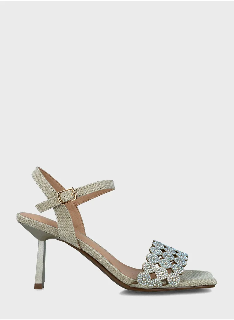 MENBUR Ankle Strap Heel Sandals