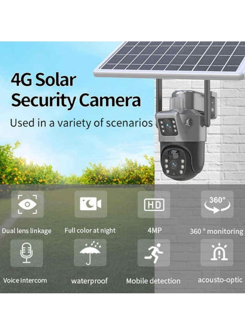 Denx 4G PRO Solar Security Camera  Wireless Outdoor CCTV with AI Motion Detection | 4G SIM Card Support + WiFi | Full Color Night Vision, Cloud Storage, Solar-Powered Waterproof Surveillance Cam for Farms, Parking, & Homes - Image 4