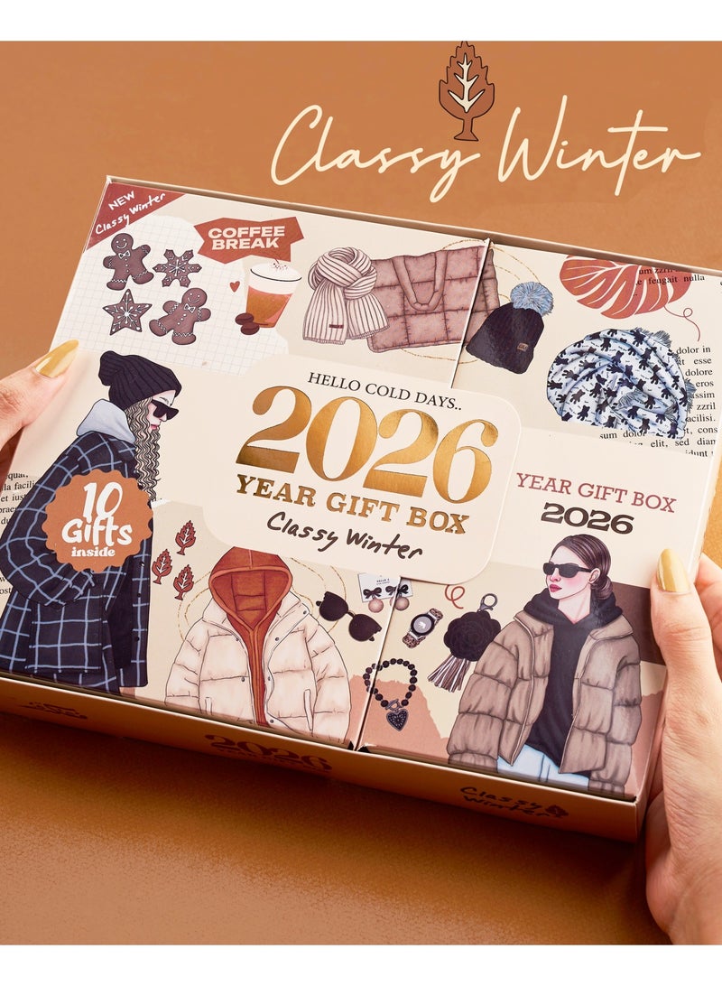 Mofakera Calendar Classy Winter Daily Year Gift Box 2026 ( Agenda ) - Image 1