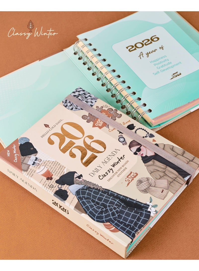 Mofakera Calendar Classy Winter Daily Year Gift Box 2026 ( Agenda ) - Image 2