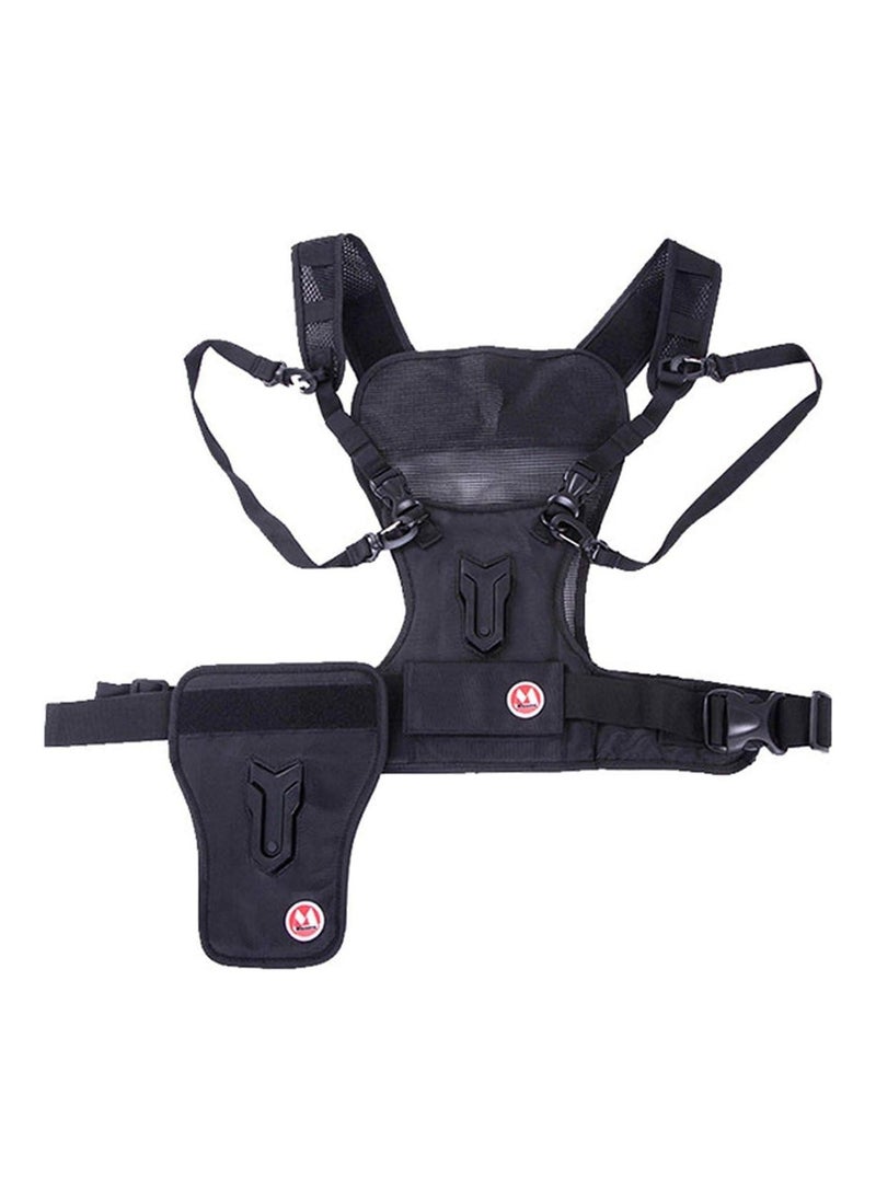 Micnova - Multi Camera Carrying Chest Harness System Vest with Side Holster for Canon Nikon Sony DSLR Cameras (2 Cameras Carrying) - Image 1