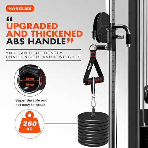 HPYGN Exercise Handles, Replacement Fitness Equipment for Pilates,Yoga,Strength Trainer, Heavy Duty Comfortable Cable Handle Compatible With High Bearing Capacity Pulley Handles, Pull Down Home Gym - Image 3