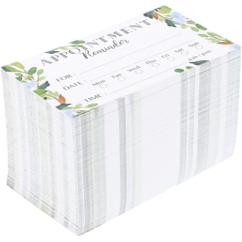 Paper Junkie Appointment Reminder Cards - 200 Pack, 3.5 x 2 In, Green Foliage, Double-Sided - Salon & Barber, Dental & Therapy Client Appointment Cards - Image 5