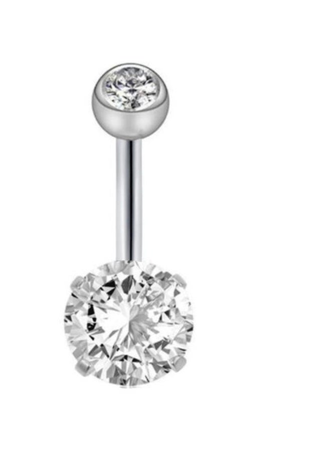 طقم حلقات ثقب البطن المرصعة بالزركون مكون من 4 قطع - Image 5