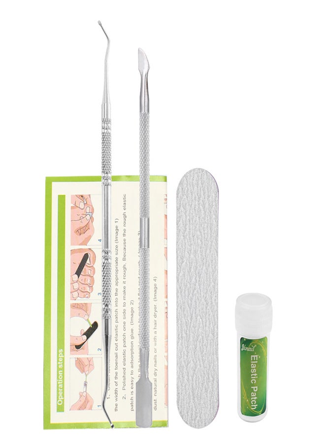 Ingrown Toenail Correction Set Toenail Treatment Toenail Straightening Patch Pusher Recover Tool Foot Care Kit - Image 1