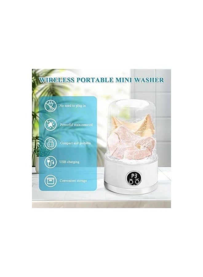Mini Smart Portable Washing Machine (HS-588) - Cordless and Designed for Small Clothes - Image 2