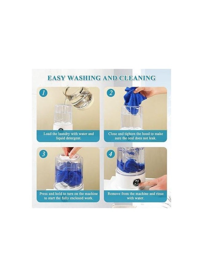 Mini Smart Portable Washing Machine (HS-588) - Cordless and Designed for Small Clothes - Image 3