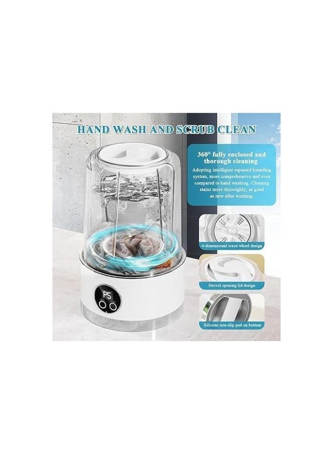 Mini Smart Portable Washing Machine (HS-588) - Cordless and Designed for Small Clothes - Image 5