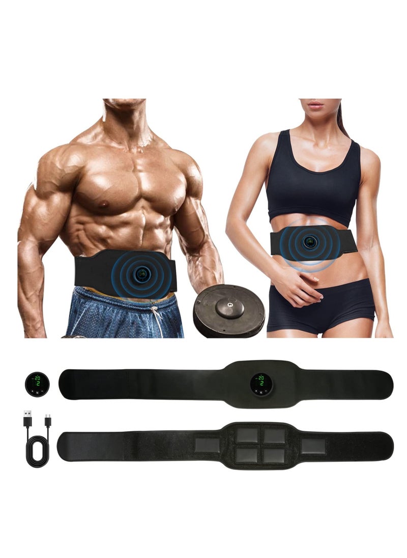 YQbest Muscle Stimulator Abdominal Toning Belt Training Waist Trimmer Wireless Ab Trainer Fitness Equipment for Men Woman Abdomen/Arm/Leg Home Office Exercise  - Image 1