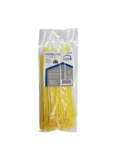 Home Plus 100-Piece Self-Locking High-Quality Weather Resistant Cable Ties Yellow 8 Inch LH-S-200-8-YW  - Image 1